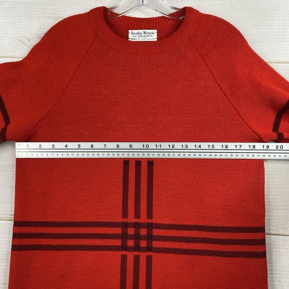 Jonathan Richards Vintage Nordic Ski Sweater Mens S Red 100% Virgin WOOL - Picture 5 of 10